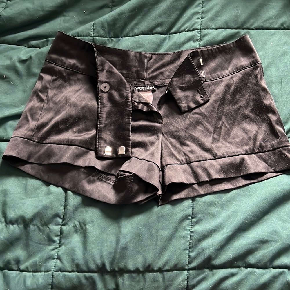 Silky Black Shorts